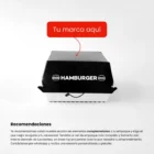 Caja para hamburguesas personalizada con tu marca, ideal para empaques Medellín.