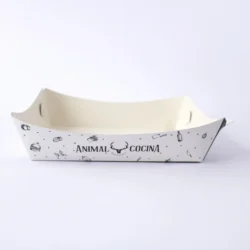 Empaque bandeja animal cocina modelo 2, ideal para empaques biodegradables y personalizados.