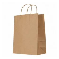 Bolsa de papel con manija BC03 en papel kraft, 43 × 30 × 17,5 cm